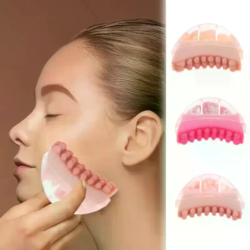 1 Escova Facial com Caixa, Guasha para Raspagem da Pele, Massageador Facial Contornado para Drenagem Linfática e Escultura Facial