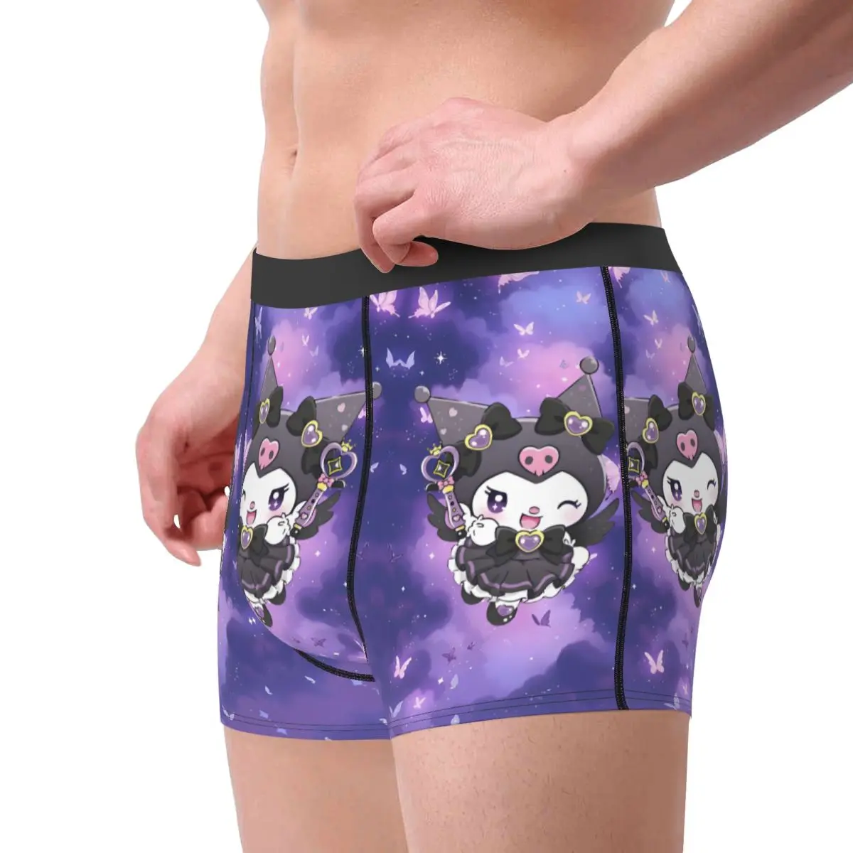 Kuromi Cartoon Movie Boxer Shorts For Men 3D Printed Classical Cartoon Movie Anime Underwear Panties Briefs Stretch Underpants