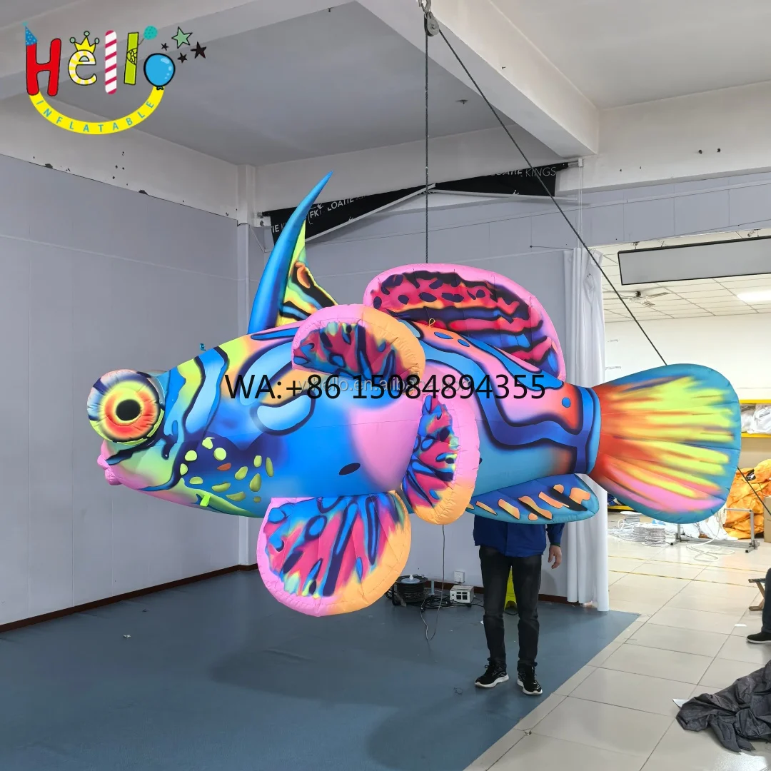 Giant Advertising Inflatables Outdoor Decoration Custom Giant Inflatable Model Big Decorative Fish
