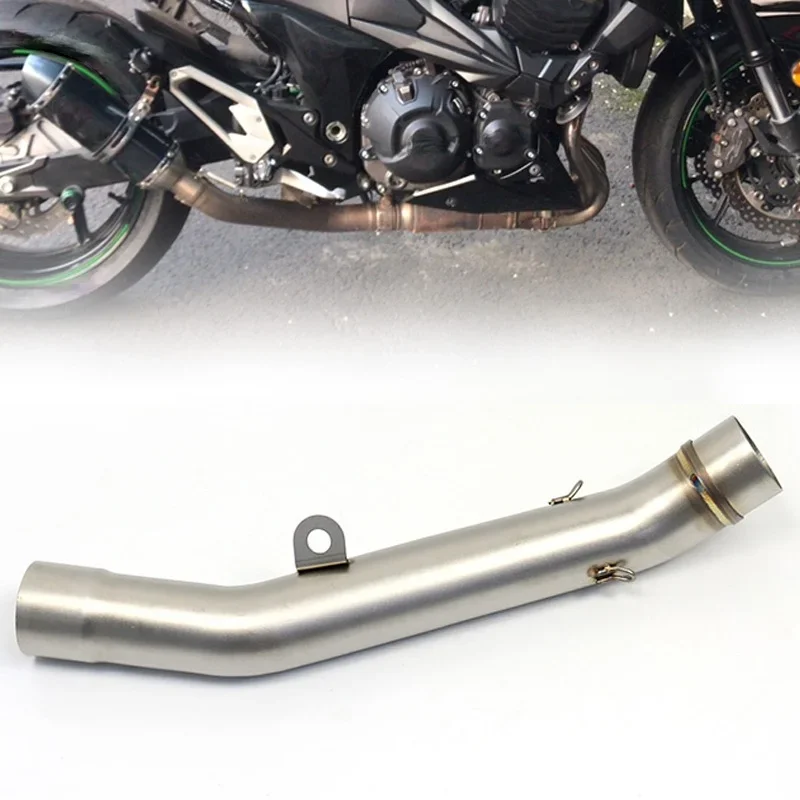 1pc Motorcycle Exhaust Pipe Middle Pipe Stainless Steel Connection Mid Exhaust Pipe Connector Adapter for Kawasaki Z800