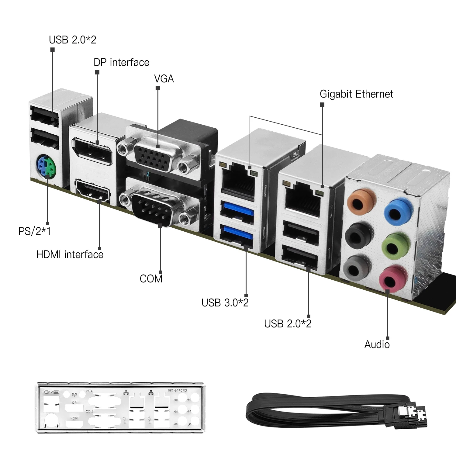 Imagem -04 - Placa-mãe Forte Lga 1150 Suporte Intel Core i7 i5 i3 e3 Ddr3 Mini-atx Vga Hdmi dp com Lan Dupla Wifi M.2 Machinist-h97