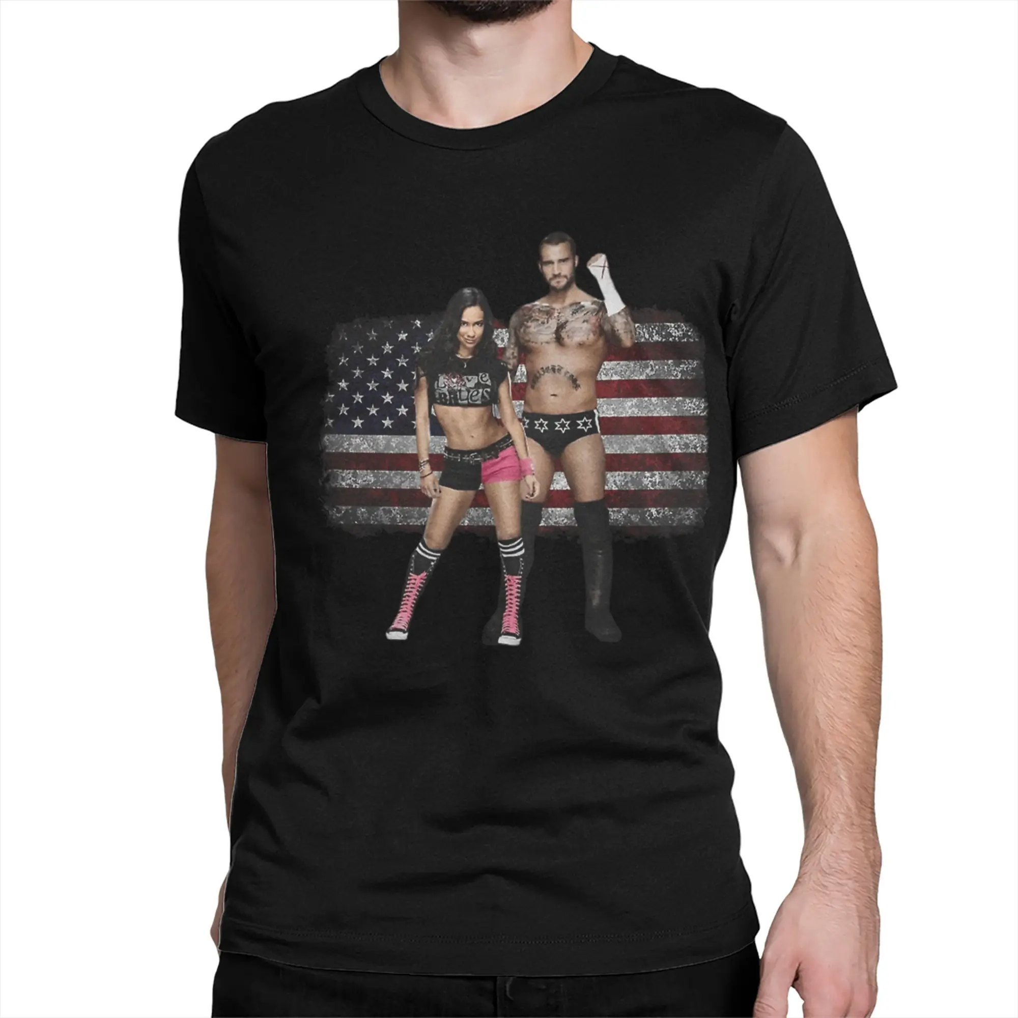 خمر Aj Lee تي شيرت الرجال النساء س الرقبة القطن الخالص تي شيرت قصير الأكمام تي شيرت حجم كبير الملابس