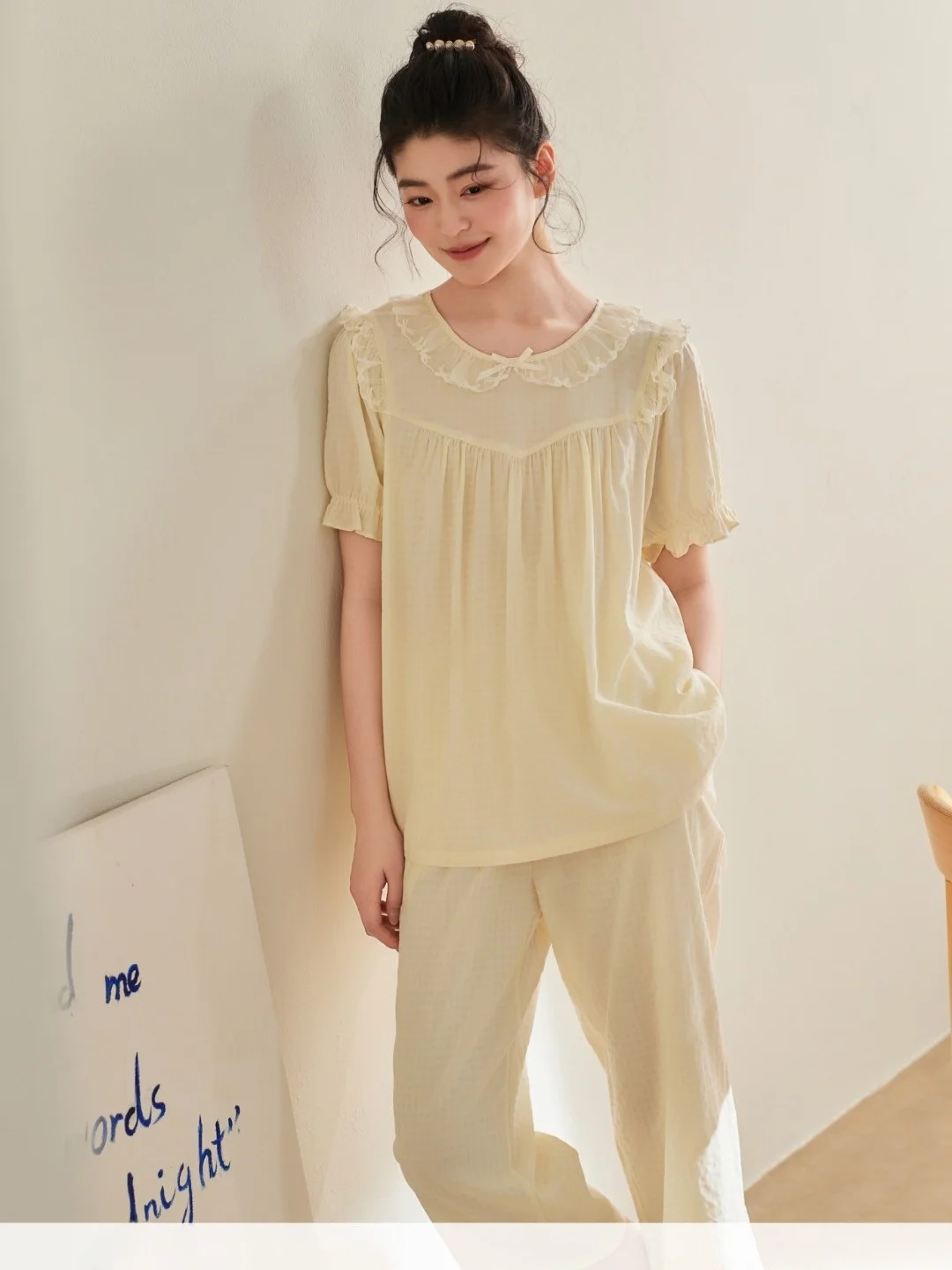 pigiama-da-donna-in-cotone-intrecciato-sweet-dream-girocollo-maniche-corte-sette-pezzi-pantaloni-estivo-casual-comodo-per-la-casa