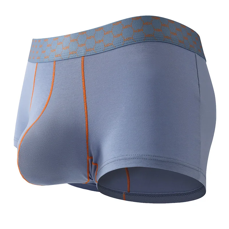 

Мужские трусы-боксеры из хлопка с U-образным выпуклым карманом, низкая посадка, размеры L-XXL