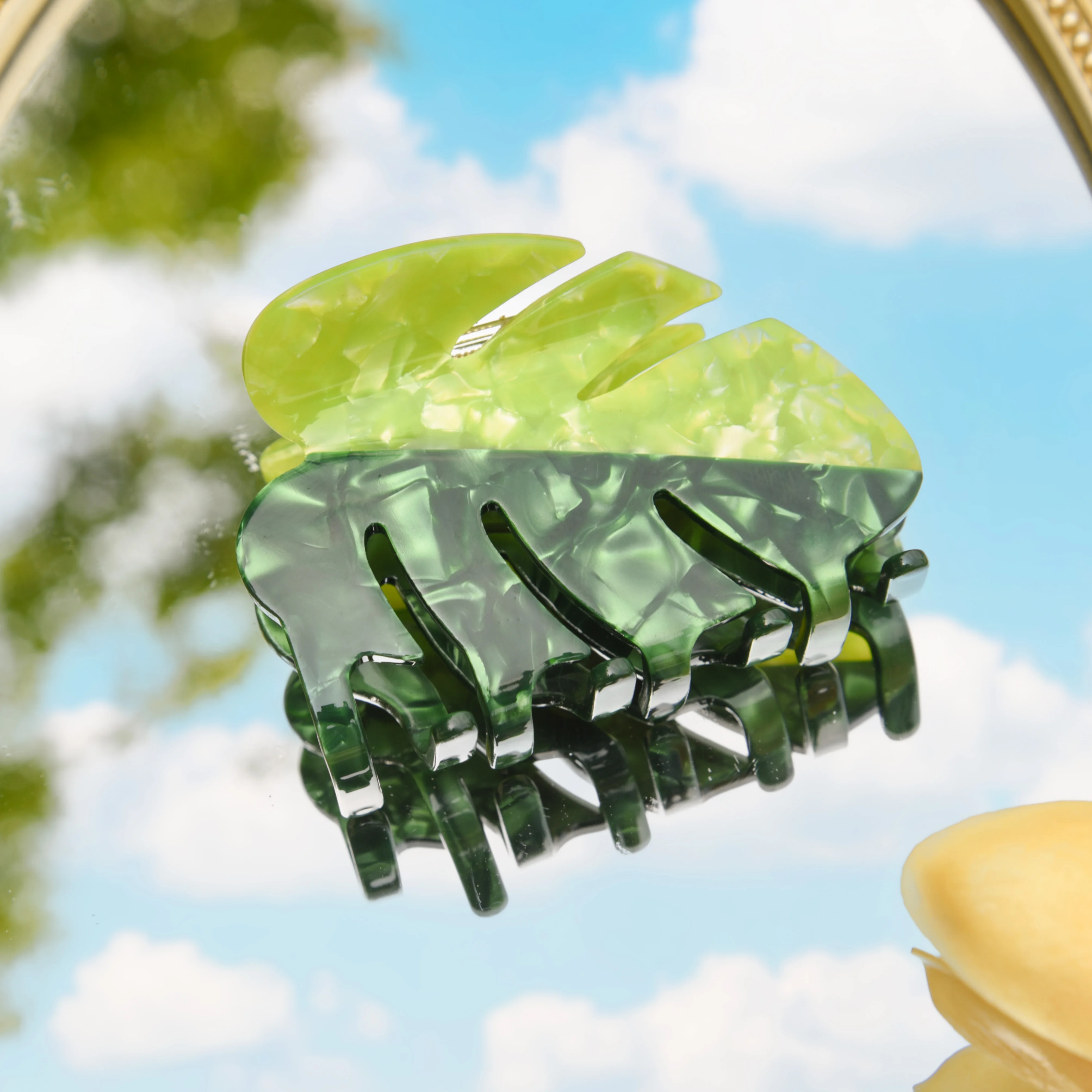 

Green Plant Series Claw Clips Acetate Turtle Back Leaves Hair Claw Fresh Summer Hair Clips Hair Acessories for Women Girls
