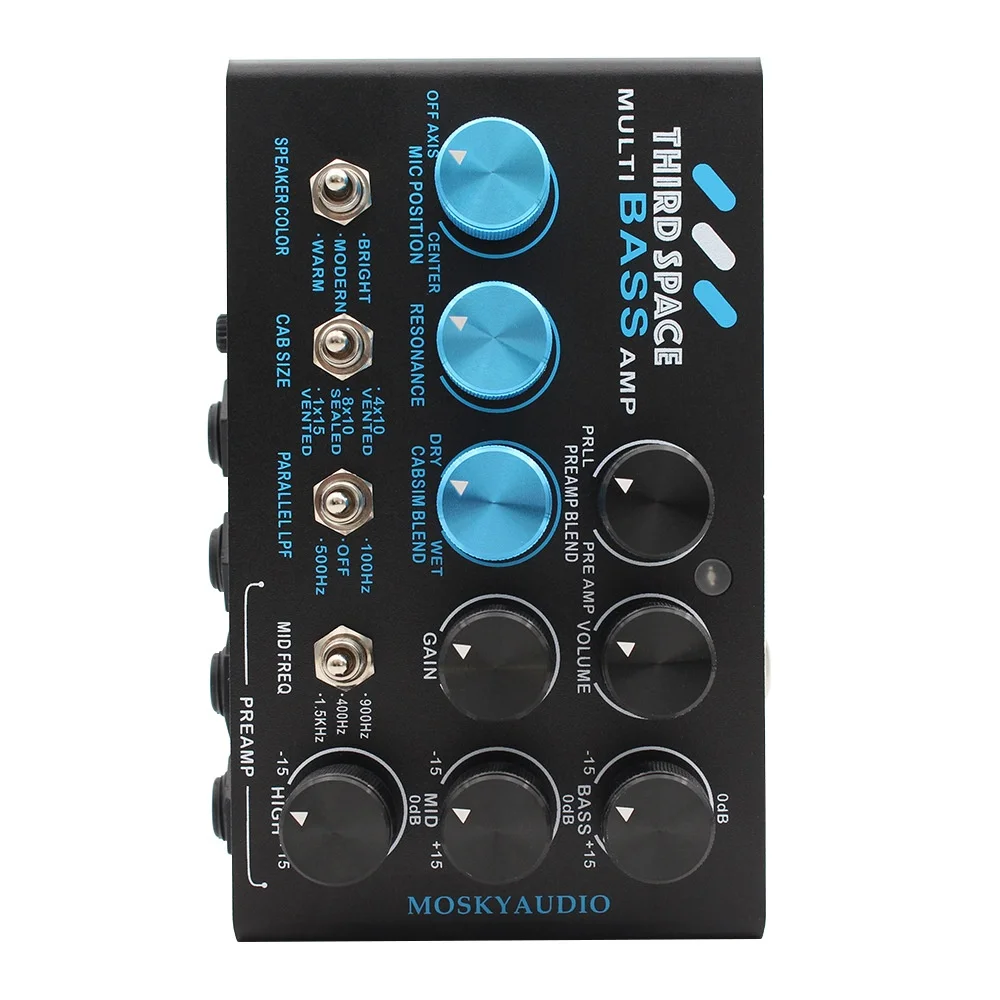 Mosky THIRD SPACE Guitar Effect Pedal - Ultimate Stereo Bass Preamp & DI Pedal with Cab Sim & Dual FX Loops