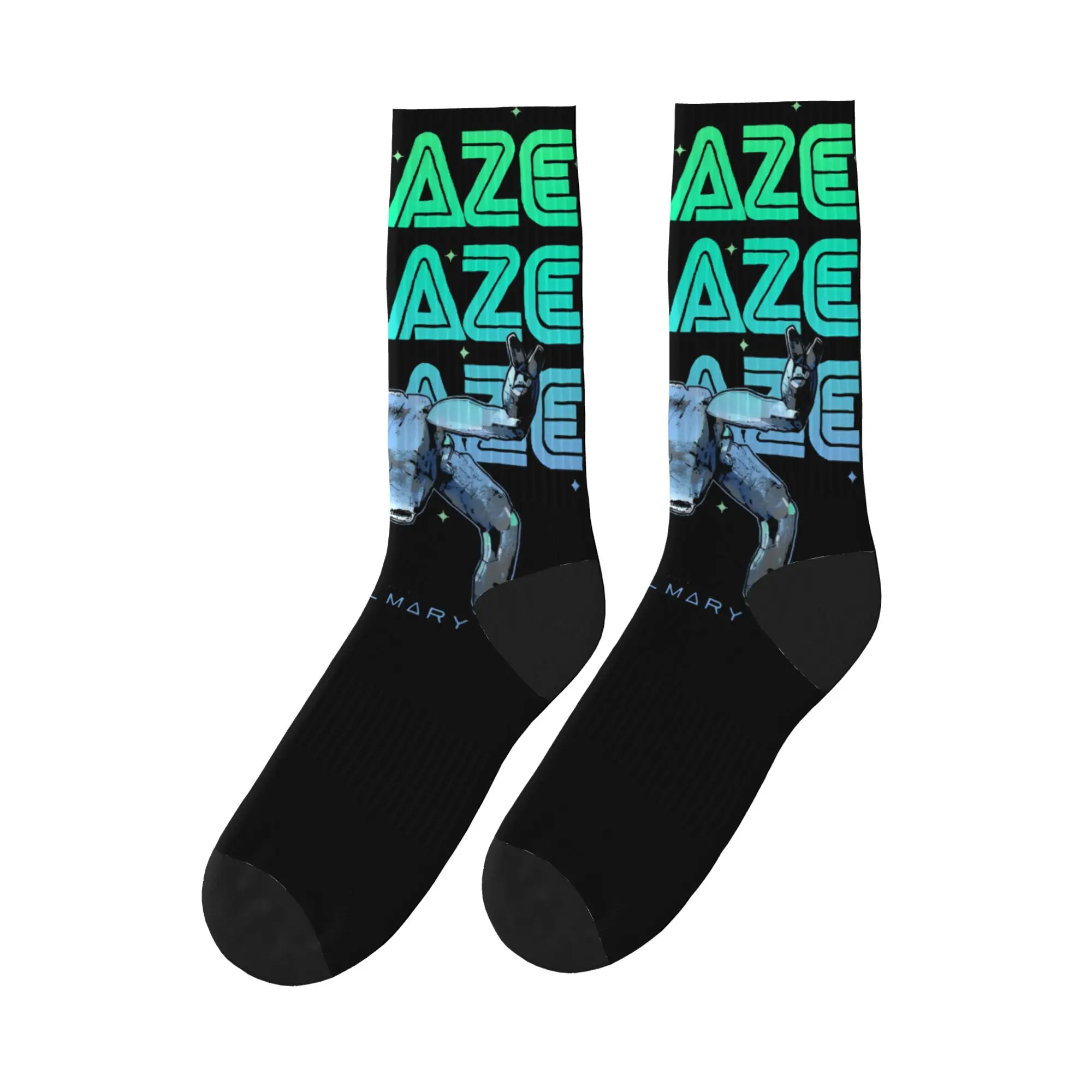 Adults Men Socks Project Hail Mary Rocky Amaze  Stockings Autumn Korean Soft Socks Graphic Running Sports Non Skid Socks