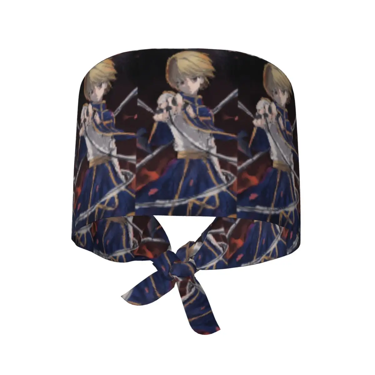 Anime HXH Hunter X Hunter Kurapika Scrub Hat Doctor Working Surgical Cap Men Women Adjustable Nursing Caps for Dentist