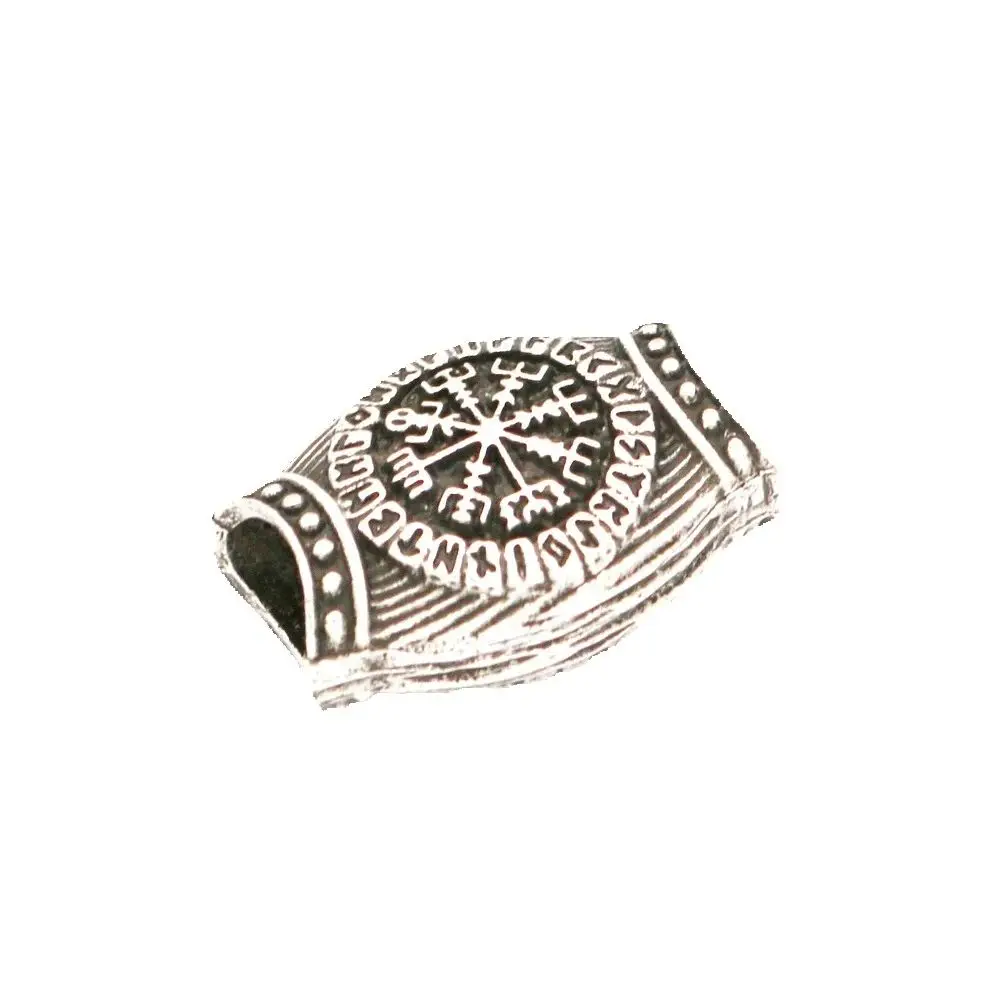 Viking Bead Vegvisir Compass Runes Slavic Men Women Accessories Beads Charms For Bracelet Making jwelry Inner diameter 6mm