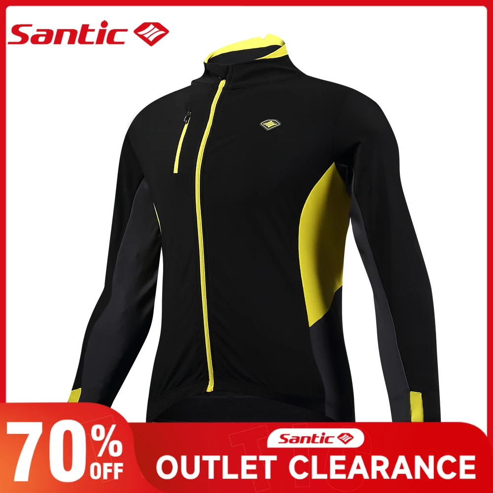 

Santic Outlet Fleece MTB/Road Bike Jersey Mens Winter Cycling Jackets Thermal Warm Riding Outwear Long Sleeve Bicycle Sport Coat