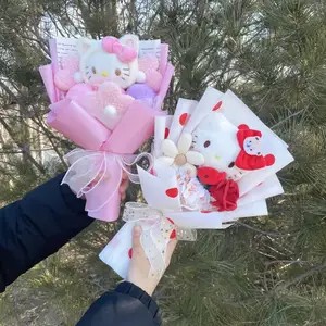 Kartun My Melody Kuromi Cinnamoroll Kt Boneka Mewah Kucing Buket Bunga Kreatif Hadiah Ulang Tahun Kelulusan Natal Valentine 8 penjualan terbaik fran bow plush - №