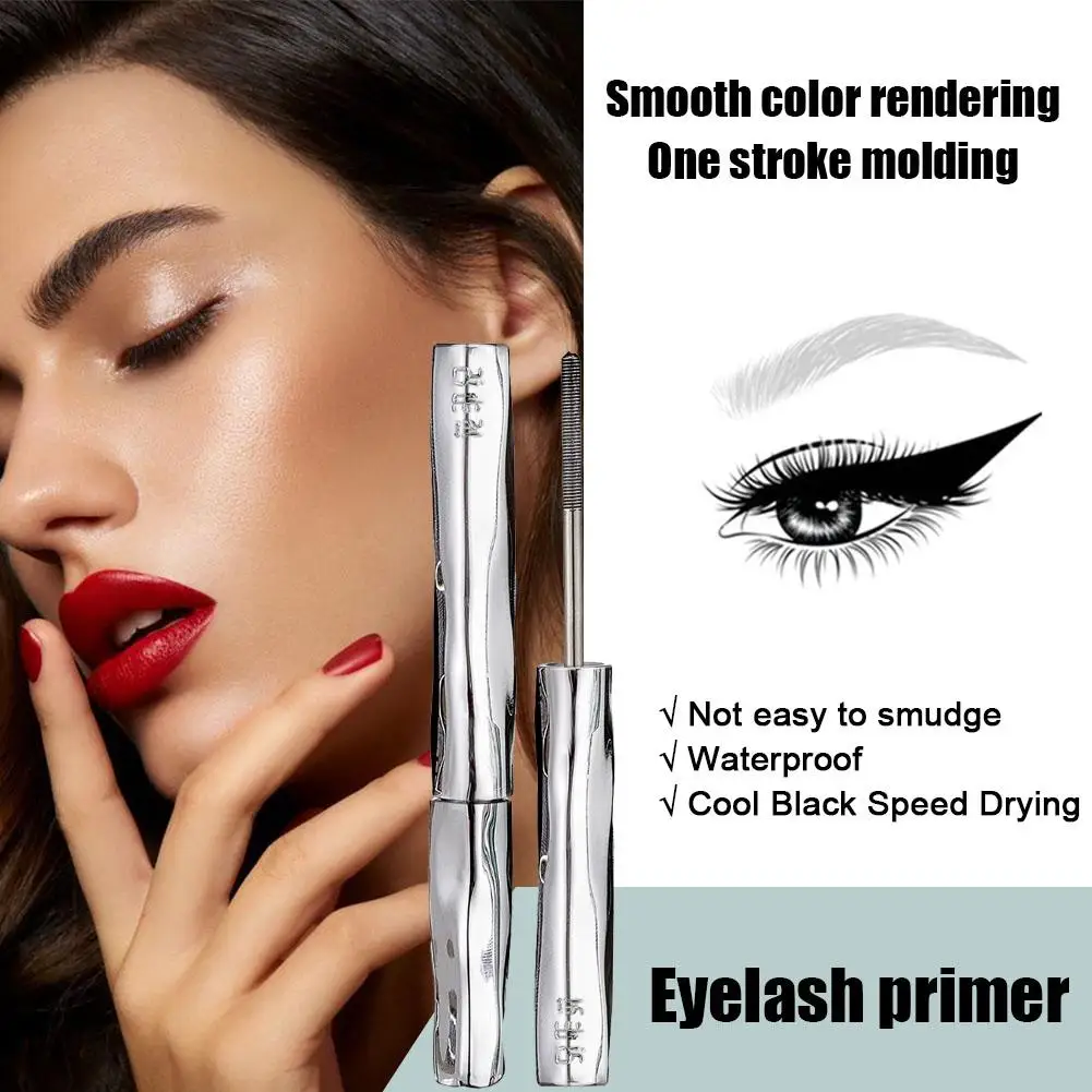 Metall Eisen Wimpern Mascara Wasserdichte Seide Faser Mascara Kosmetik Wimpern Curling Extensions Lange Koreanische Schwarze Augen Make-Up A9e1