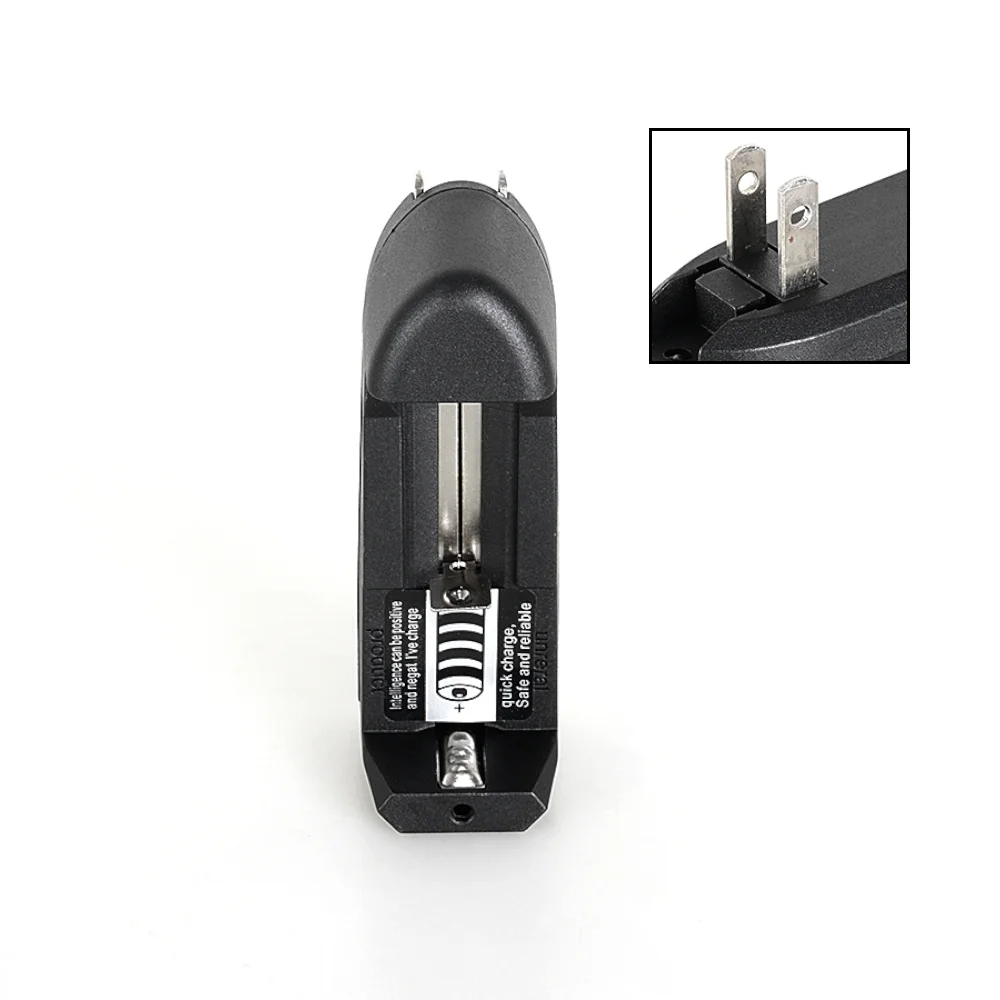 

Зарядное устройство с вилкой США 18650, однослотовое зарядное устройство 18650, зарядное устройство для литий-ионных аккумуляторов 110 ~ 220 В для аккумуляторов 18650 14500 18350