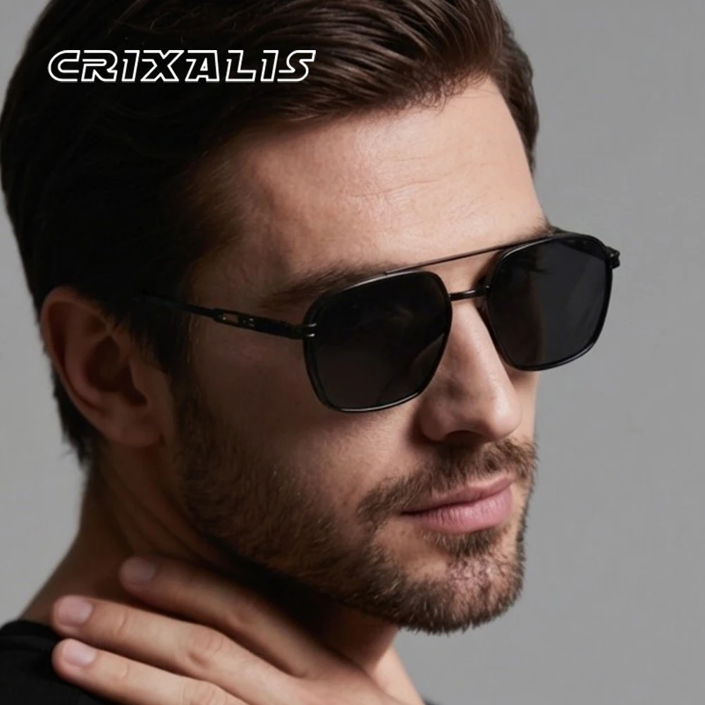 CRIXALIS Polarisierte Sonnenbrille Für Frauen Männer Vintage Mode Metall Rahmen Sonnenbrille Reisen Fahren Golf UV400 Schutz
