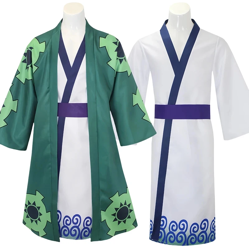 

Anime Cosplay Wig Kimono Uniform Cloak Earrings Halloween Costume Party for Men Comic Con fg8'.