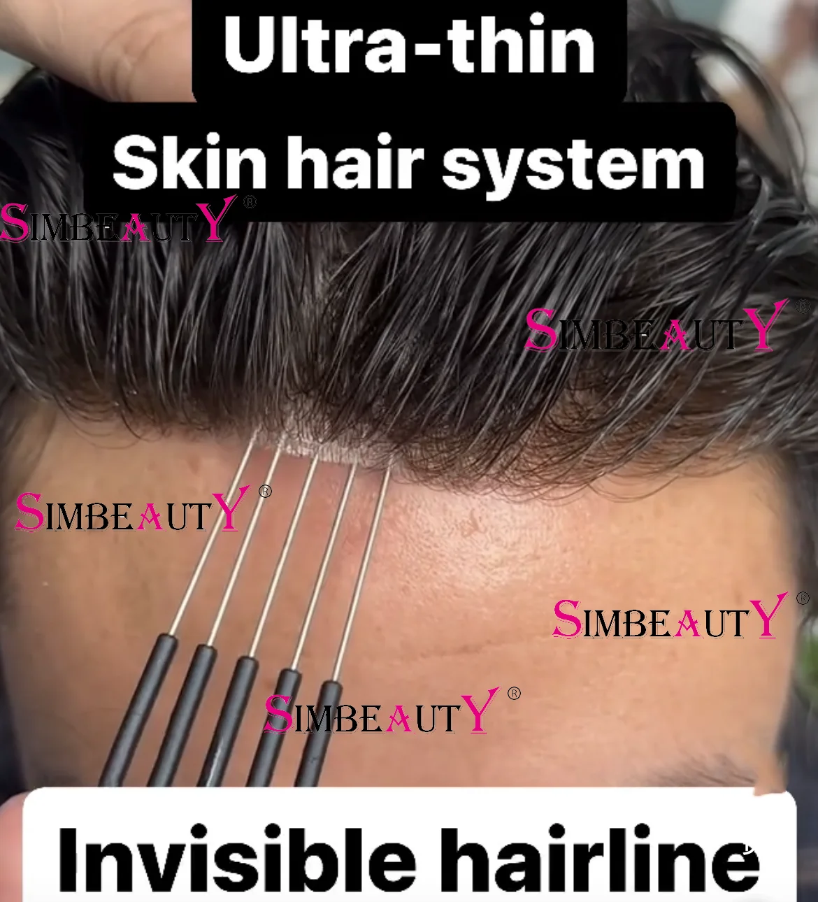 Ultra-Thin Skin Hair System Blonde HD Full PU 0.02 mm Vloop Invisible Natural Hairline Grey 1B10 Capillary Prosthesis for Men