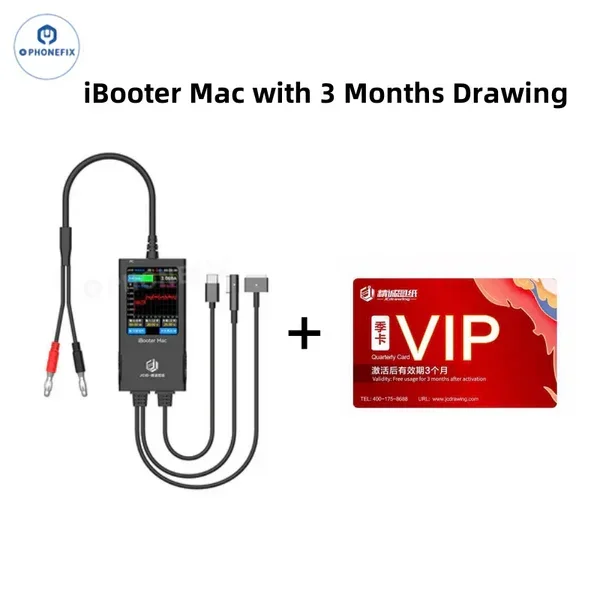 JC IBooter Mac Current Analyzer MagSafe Cable (L-tip, T-tip and USB-C) for Charging Detection Locate Detect Charging Faults