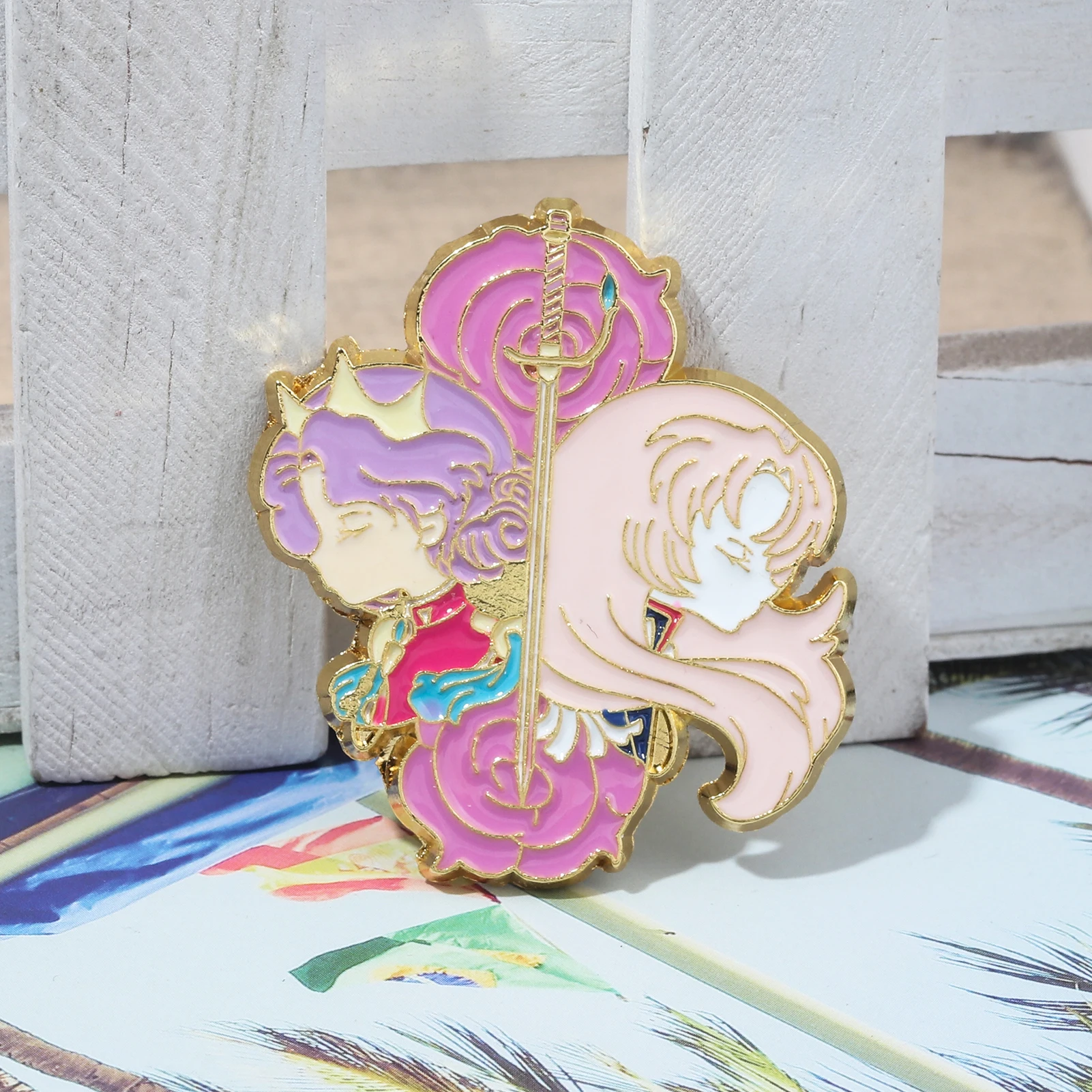 Revolutionary Girl Utena Enamel Pin Brooch Anime Cartoon Metal Badge Brooches Hats Clothes Backpack Decoration Jewelry Gift