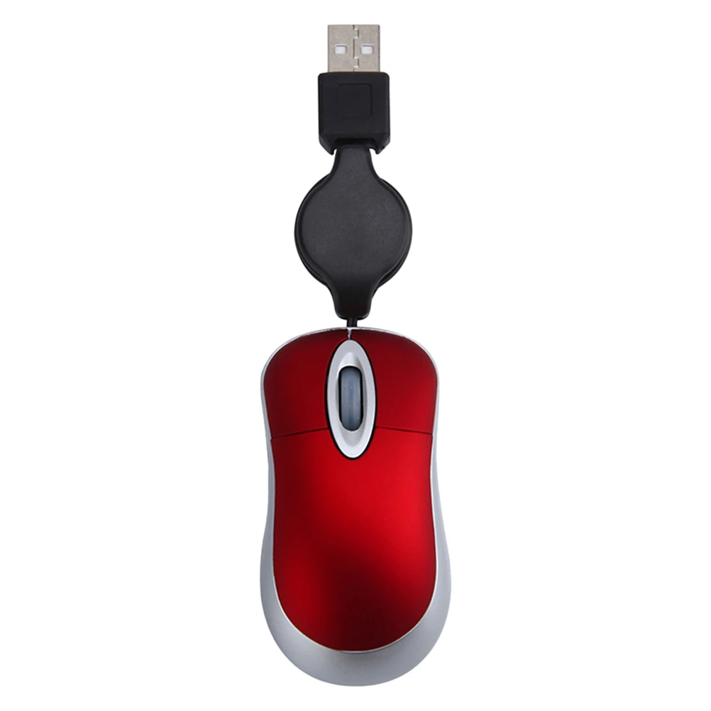 

USB Mouse Wired Computer Mouse for Laptop Adjustable Ergonomic Mini Rechargeable Silent Multicolor Office Home Use