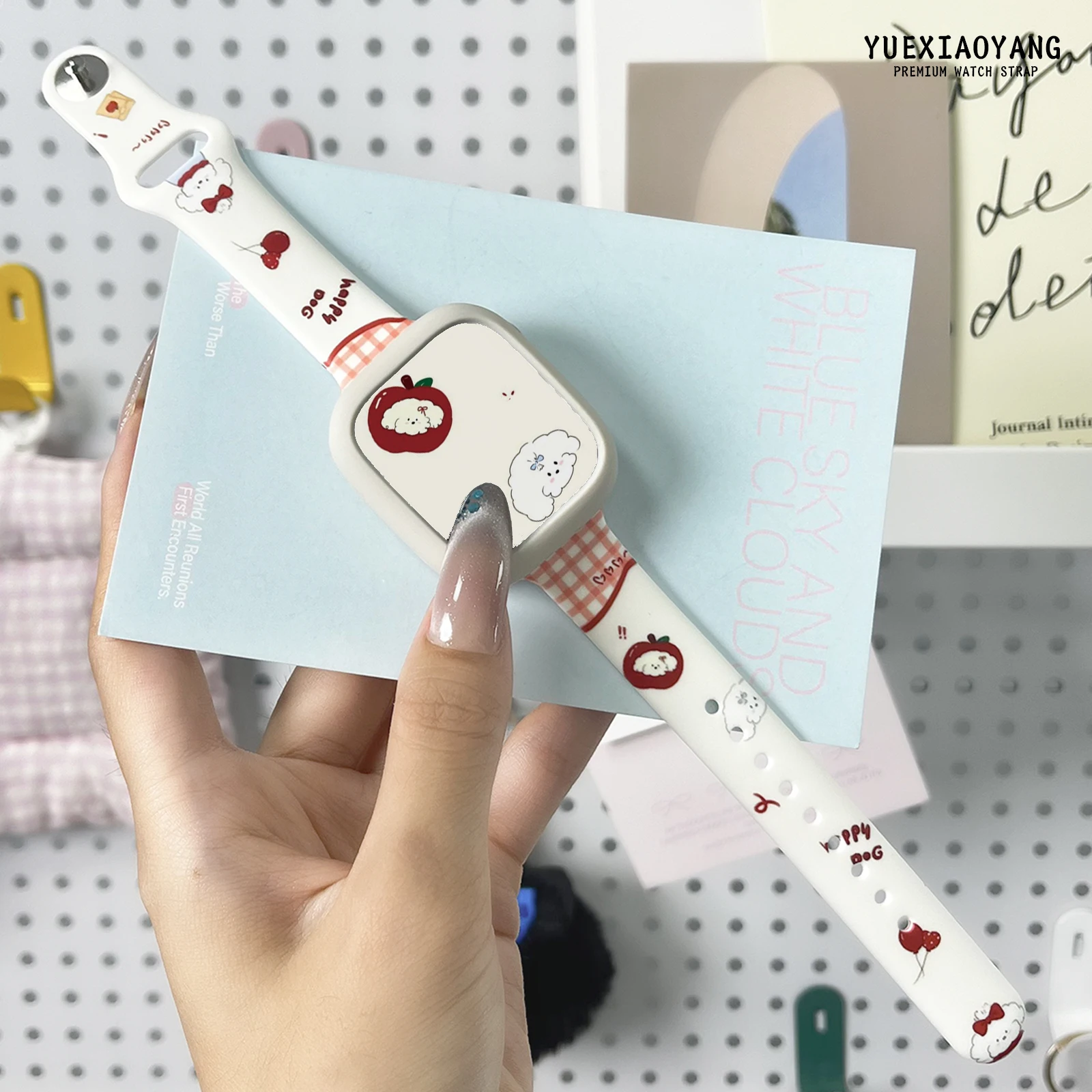 

Dog Printed Strap for Apple Watch 10 9 8 7 Silicone Slender Band Replacable Bracelet for iWatch 46mm 42mm 41mm 40mm Watchband