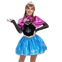 Dames Sexy Frozen Elsa Anna Prinses Cosplay Kostuum Carnaval Halloween Fantasia Kostuum
