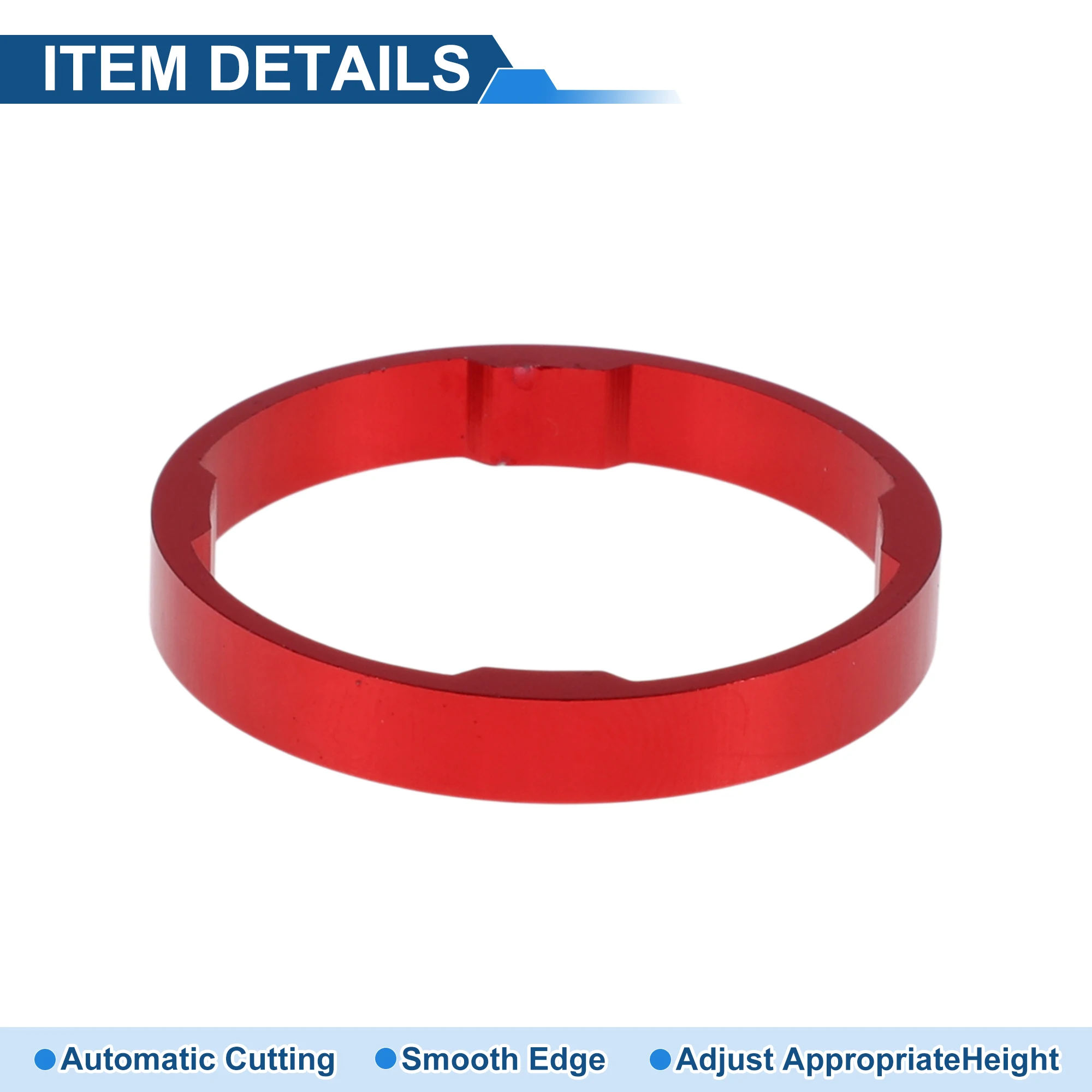 

X Autohaux проставки для велосипедной гарнитуры 5 мм проставки для выноса руля велосипеда 28,6 мм 1-1/8 дюйма красный алюминиевый сплав 10 шт.