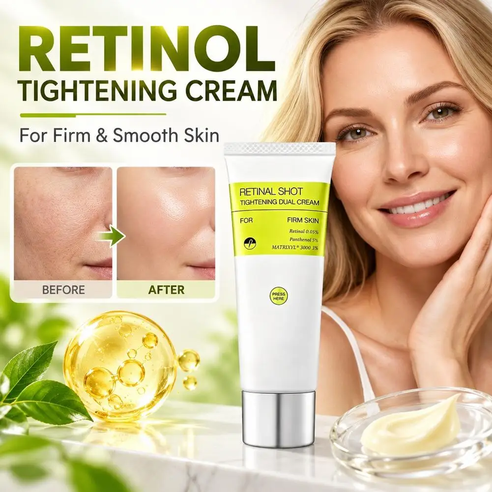 Retinal Shot Tightening Dual Cream Anti Aging Wrinkle Lifting Firming Panthenol Matrixyl Face Moisturizer Brightening Skincare