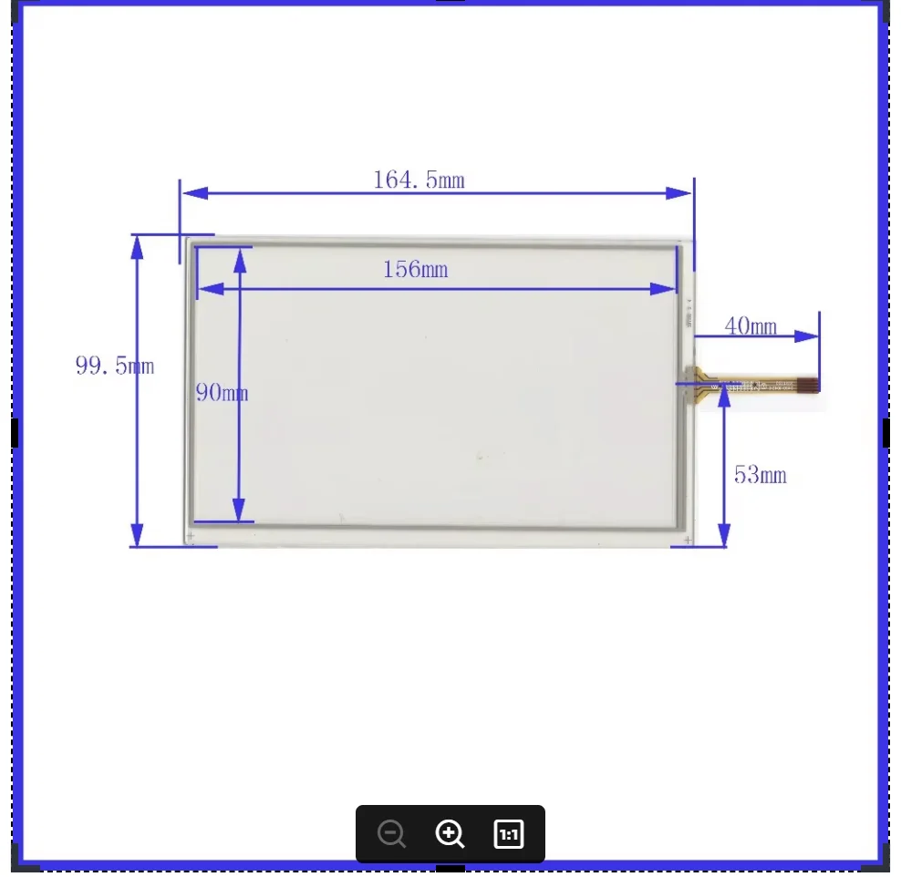 

HLD-TP-2333 7inch 4 line For Car DVD touch screen panel 165mm*100mm this is compatible 165*100 TouchSensor HLDTP2333