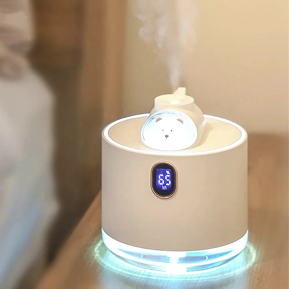 

Lovely Pet 500ML Air Humidifier 2000mAh Chargeable Mist Maker Fogger LED Light Humidificador for Home Ultrasonic Aroma Diffuser