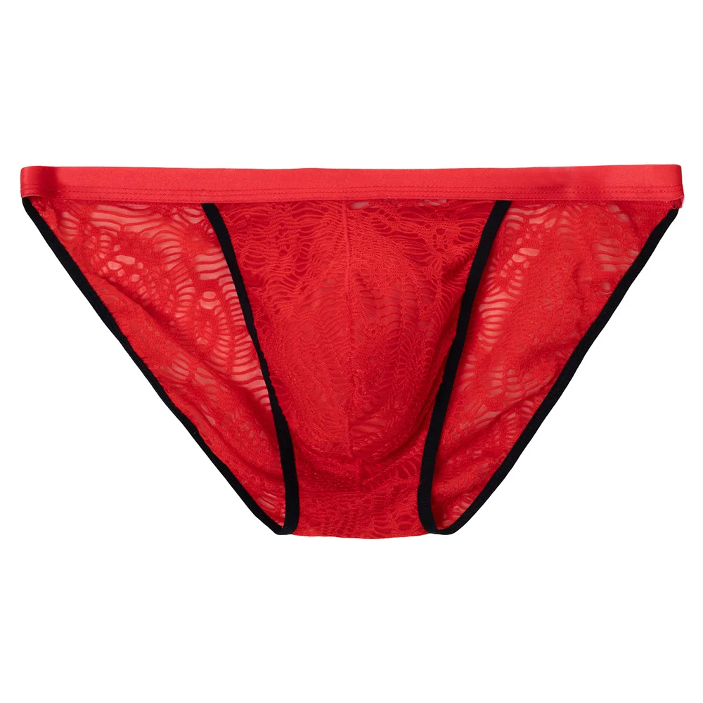 5PCS/Set Men G Strings Underwear Low Rise Bulge Pouch Thongs Briefs Breathable See Through Sexy Comfortable Underpants Jockstrap