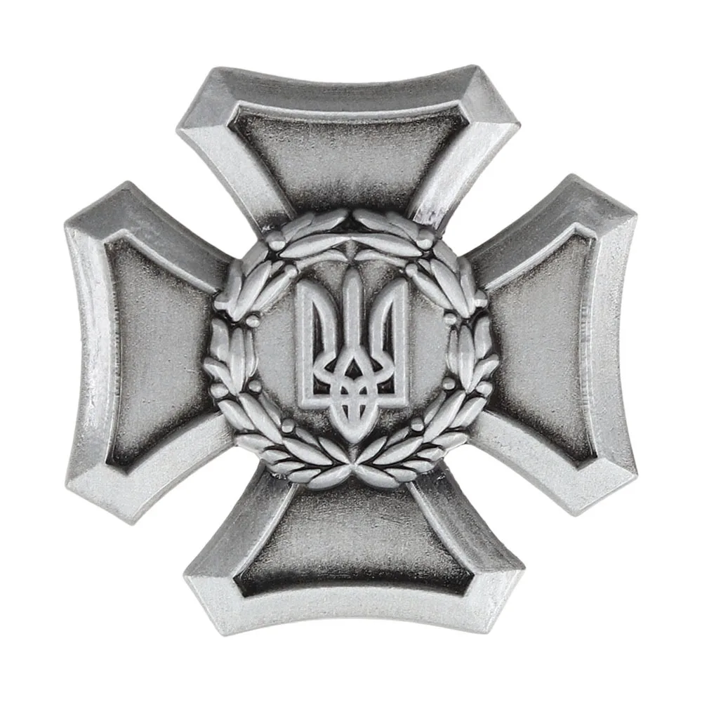 1pc Ukrainian Trident Brooch, Retro Military Style Accessory Badge, Cultural Peripheral Accessory, Metal Pin