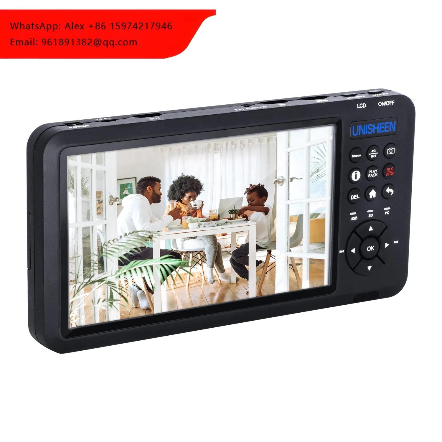 

Цифровой видеорегистратор Unisheen UR500A для эндоскопов с записью UHD 1080p, переключаемыми входами VGA, DVI, HDMI, YPbPr и возможностью вывода изображения на экран