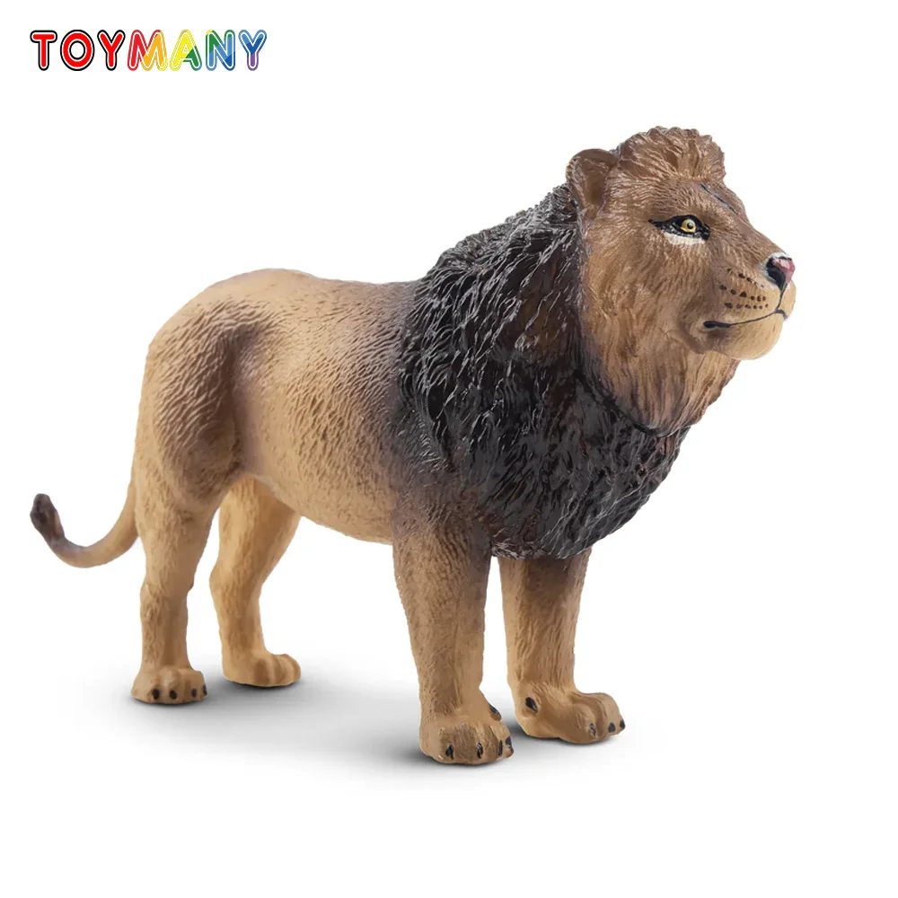 

Toymany Simulation Standing Lion Wildlife Animal Model Toy Mini Figures Dolls Action Figurines Toys Children Gift Cake Decor