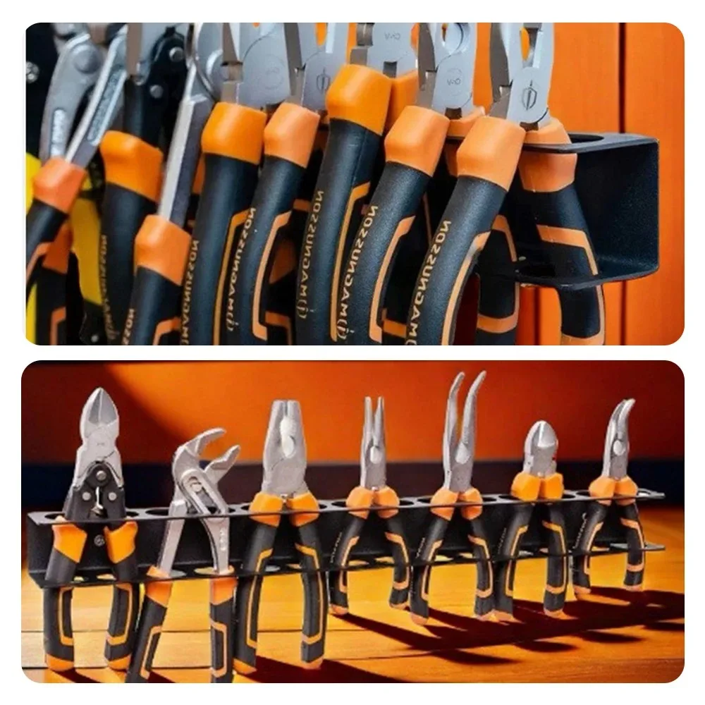Wall Mount Pliers Holder Organizer, Heavy Duty Hand Tool Storage Rack for Hammer Wrench Screwdriver Garage Tool Organizer