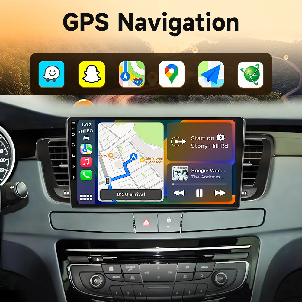 Android 16 For Peugeot 508 508SW 2011 - 2018 Car Radio GPS Navigation Stereo Head Unit Multimedia Player High-performance BT