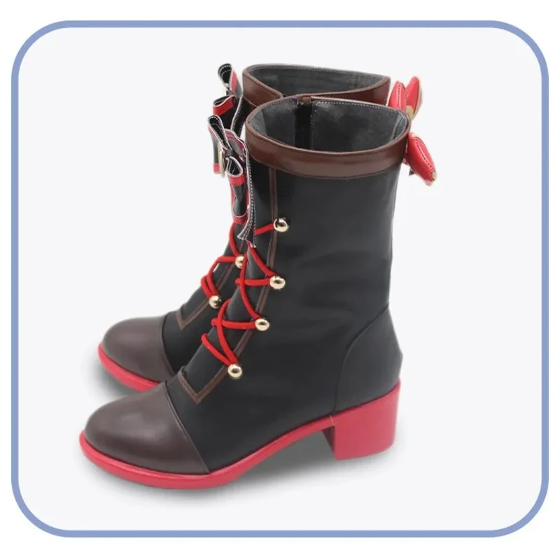 Game PJSK Azusawa Kohane Cosplay Shoes PU Leather Shoes Halloween Carnival Boots Cosplay Prop Custom Made