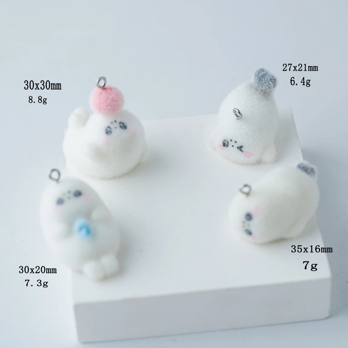 20pcs kawayii Seal Charms Cute Plush resin marine animals For make DIY crafts jewelry Necklace keychain Accessories