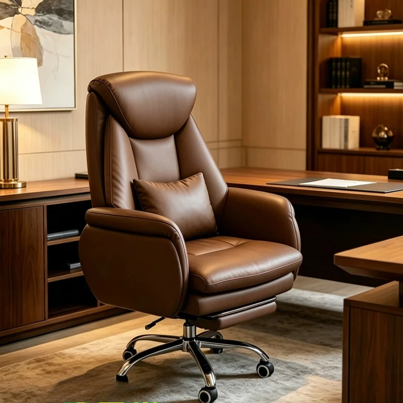 Cadeira de escritório ergonómica para conferências, design moderno e luxuoso, leve, com encosto ajustável e base giratória, cadeira de escritório, mob