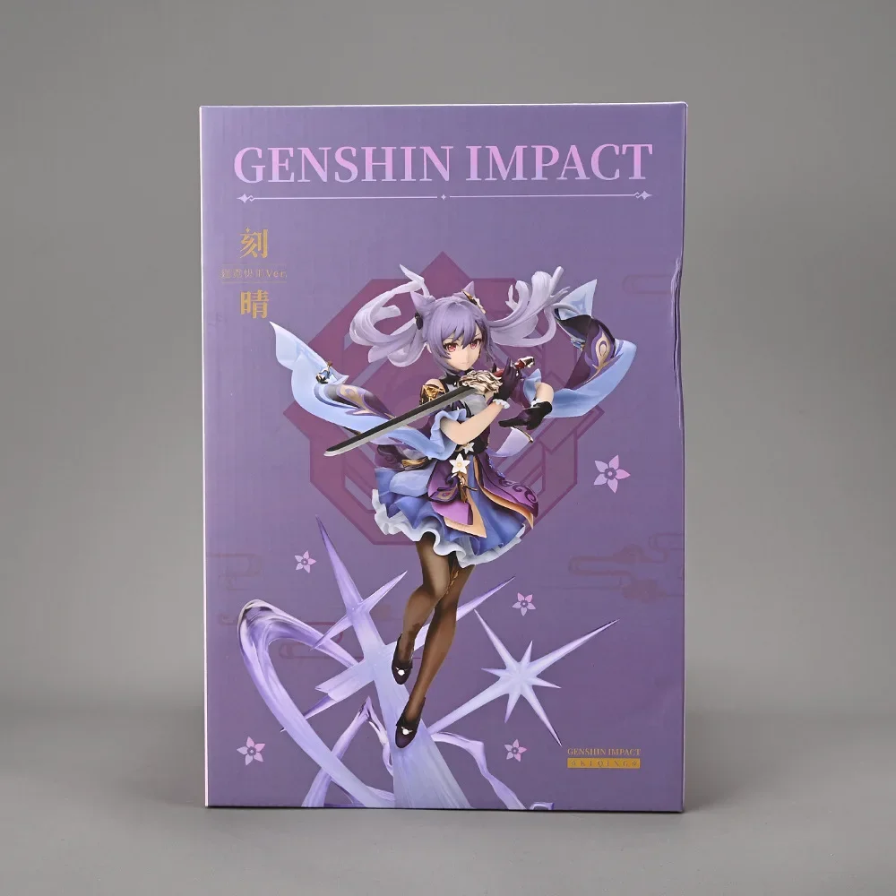 26Cm Anime Genshin Impact Keqing Game Figure Pop Actie Beeldje Pvc Decoratie Ornamenten Model Speelgoed Decor Beeldje