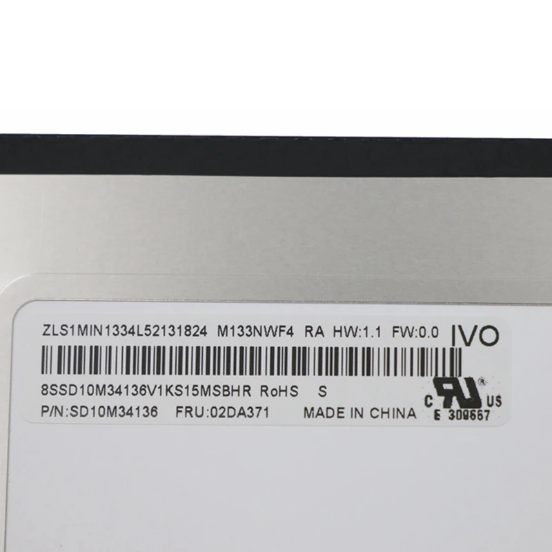 Imagem -03 - Matriz de Tela Lcd M133nwf4 ra Fru: 02da371 Fhd 1920x1080 30pin 45 Ntsc Cor 13.3