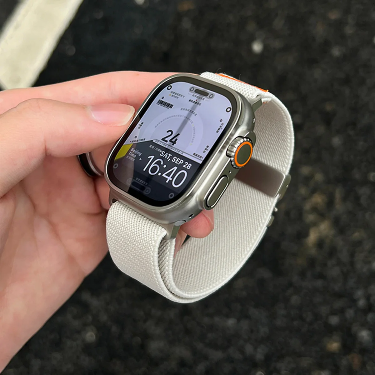 حزام نايلون لساعة أبل الترا 2 49 مللي متر 10 9 8 7 46 مللي متر 44 مللي متر 42 مللي متر 45 مللي متر 41 مللي متر سوار مرن مضفر لسلسلة IWatch 6 SE