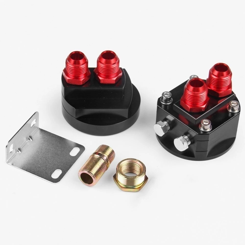 M20 Oil Filter Relocation Male Sandwich Fitting Adapter Kit 3/4X16 / 20X1.5