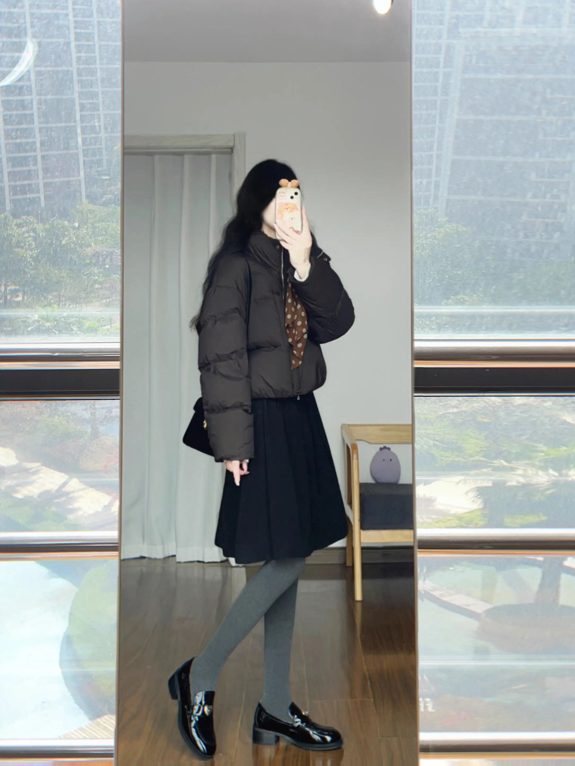 Retro Thickened Woolen  Skirt Women's Autumn Winter New Style Casual High Waist A-Line Puffy Skirt City Commute Daily Travel