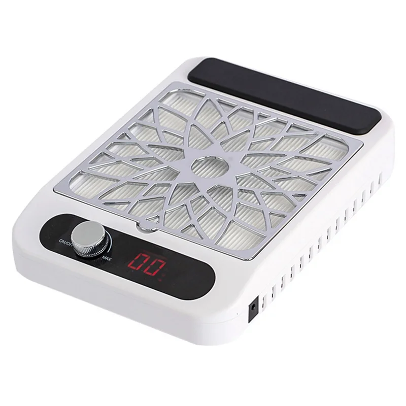 

A98I-Nail Dust Vacuum Cleaner Nail Dust Collector Portable Nail Dust Collector No Dust Leakage Dust Filter EU Plug