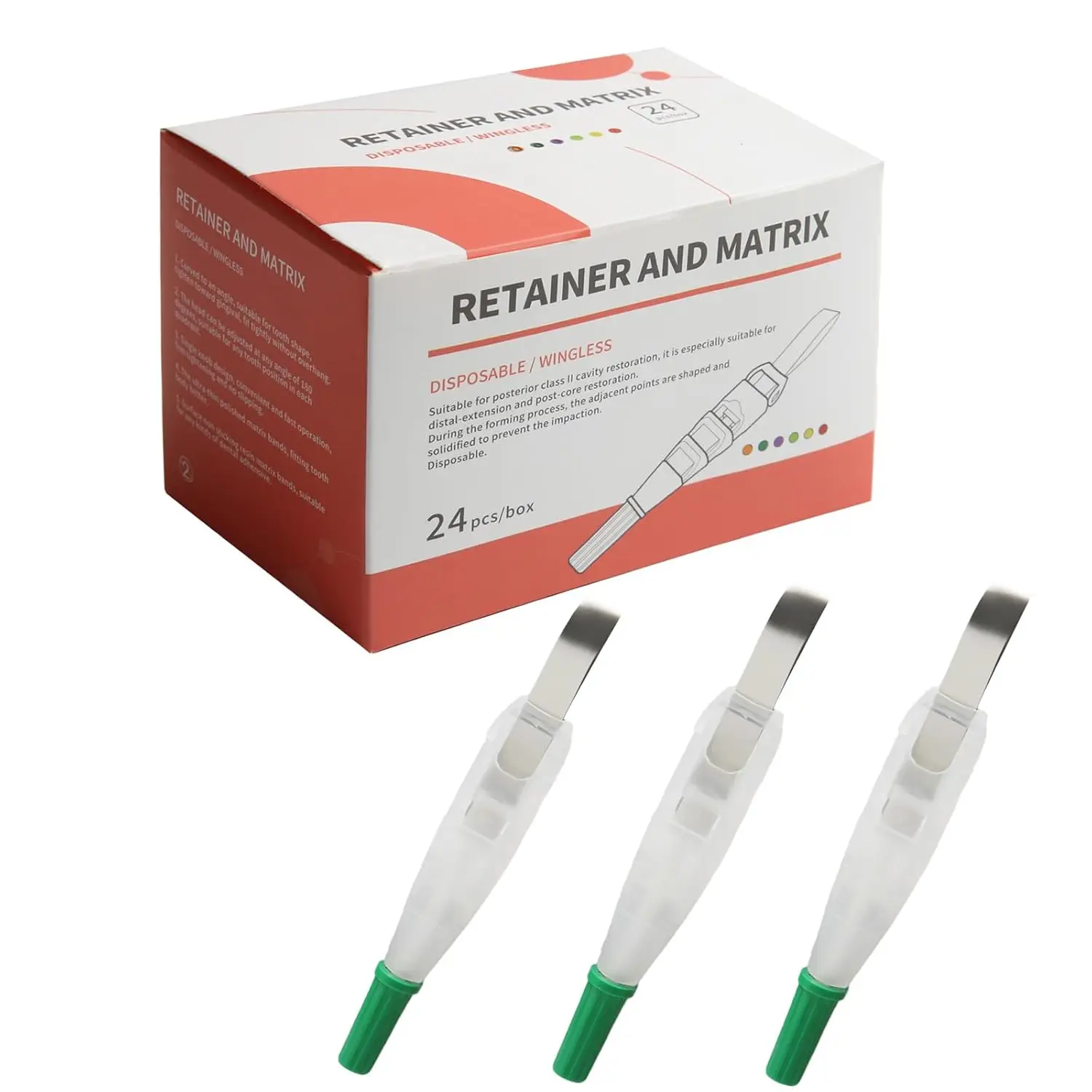 

Зеленые металлические матричные ленты для реставрации зубов, 180 шт. ° Регулируемые контурные секционные фиксаторы Matrice Roll Type, 24 шт./упаковка