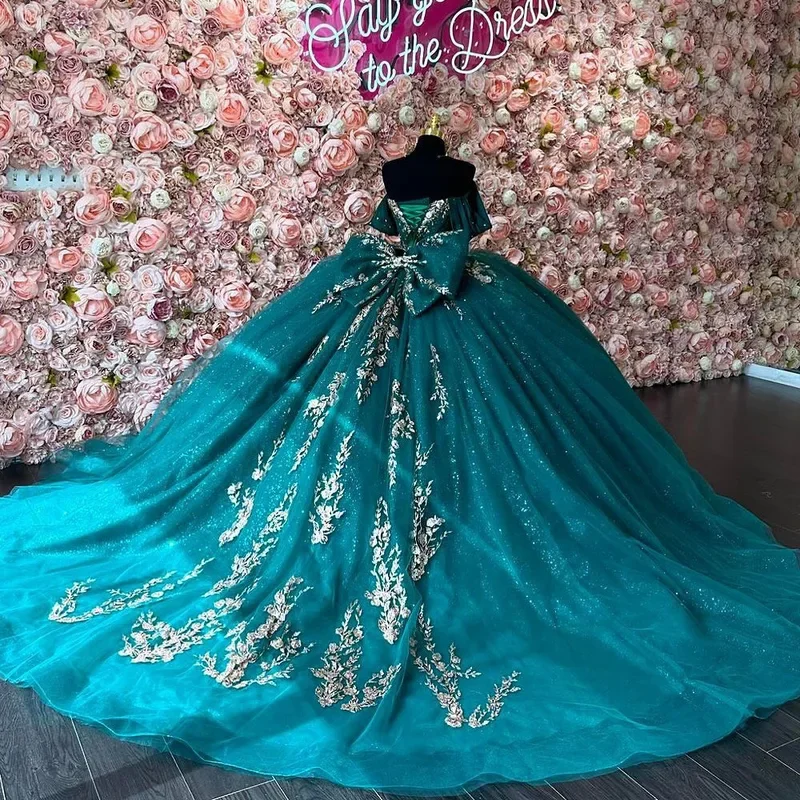 فساتين الأميرة quinceanera بدون أكتاف مزينة بالخرز حتى مشد حلو 16 عيد ميلاد فيستدو 15 سنة