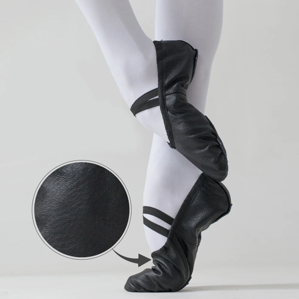 

Ballet Dance Shoes Yoga Gymnastics Sole Slipper Adult Black Lightweight Comfort Men Women Stretch Belt Breathable Soft