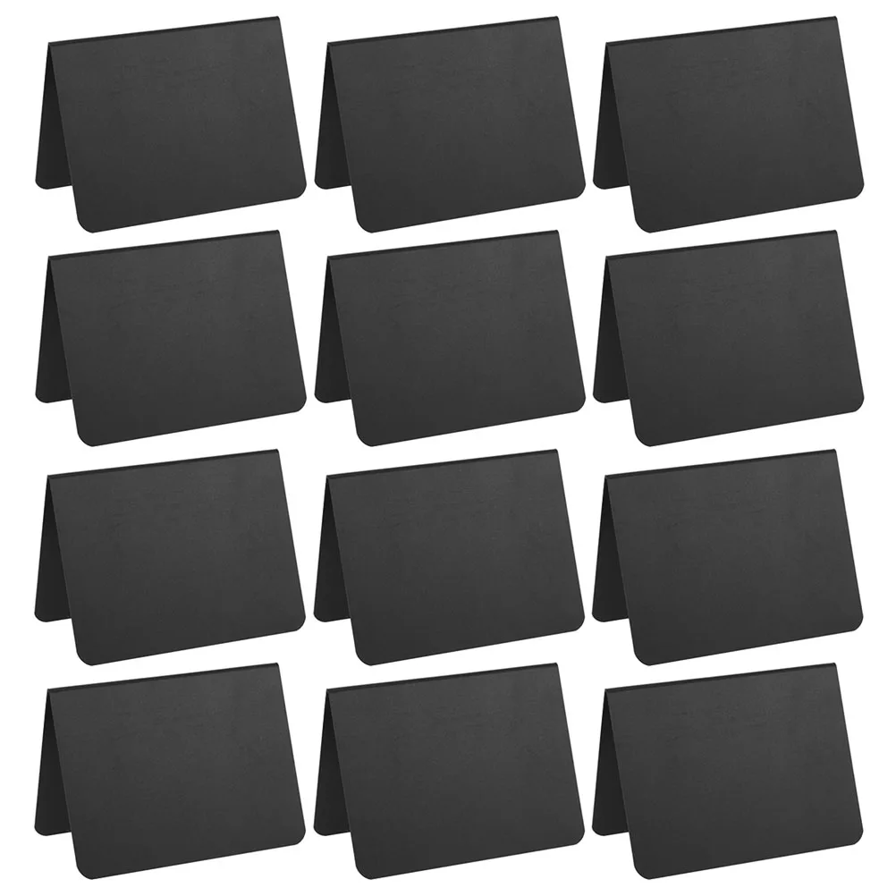 

12pcs Double-Sided Chalkboard Signs Reusable Message Boards For Table Numbers Menus Wedding Buffet Cafe Shop Decor Mini Erasable