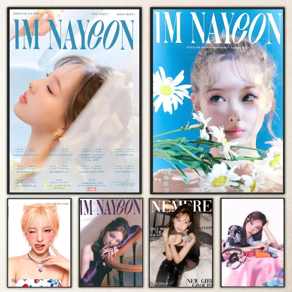 K-pop Nayeon  Waterproof Peel‑and‑Stick Wall Sticker, Art Print for Bar Cafe Living Room Poster