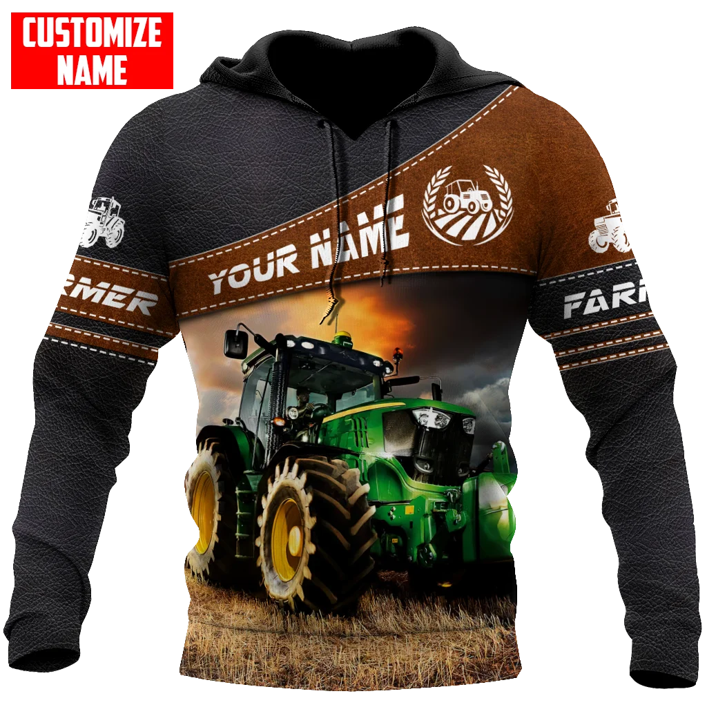 

Personalized Farmer Tractor 3D All Over Printed Mens Hoodies & Sweatshirt Unisex Casual zipper hoodies sudadera hombre MT-24